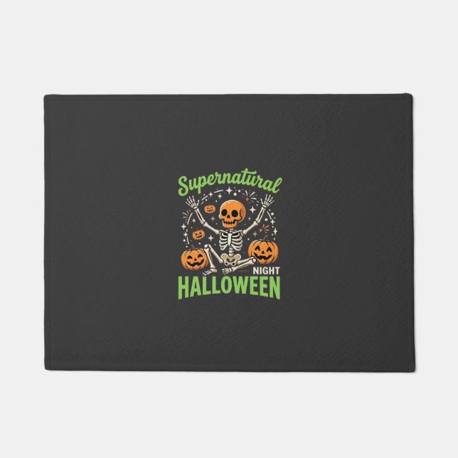 Supernatural Skeleton Halloween Vector Design_1 Doormat (Front)