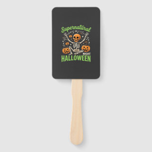 Supernatural Skeleton Halloween Vector Design_1 Hand Fan