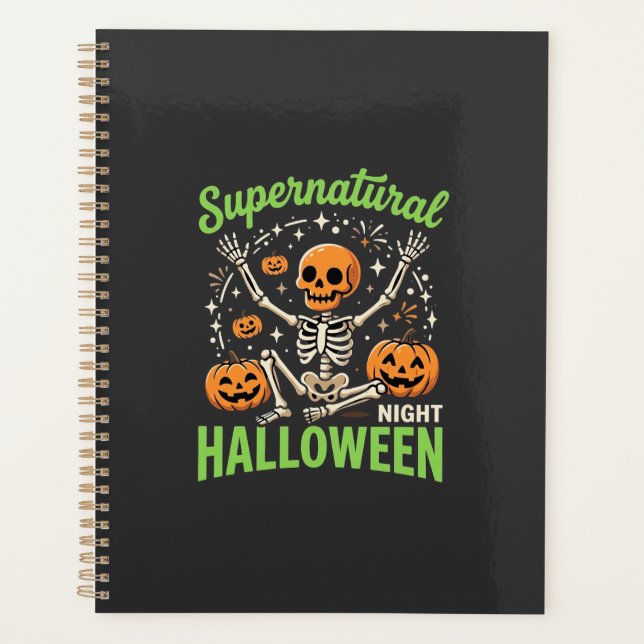 Supernatural Skeleton Halloween Vector Design_1 Planner (Front)