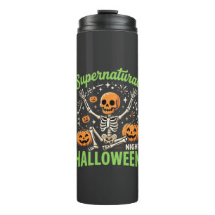 Supernatural Skeleton Halloween Vector Design_1 Thermal Tumbler