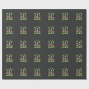 Supernatural Skeleton Halloween Vector Design_1 Wrapping Paper