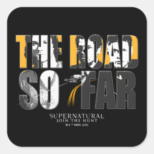 Supernatural "The Road So Far" Square Sticker