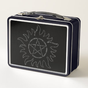 Supernatural Typography Pentagram Metal Lunch Box
