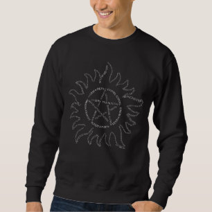 Supernatural Typography Pentagram Sweatshirt