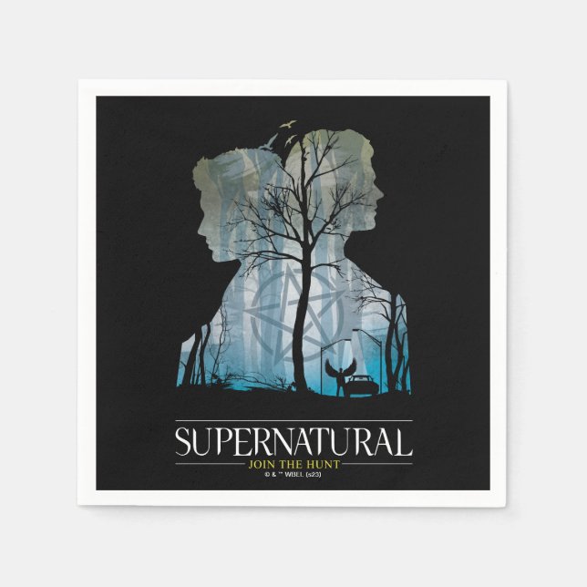 Supernatural Winchester Bros Forest Graphic Napkin (Front)