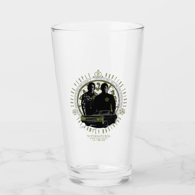 Supernatural Winchester Brothers Family Business Glass (Front)
