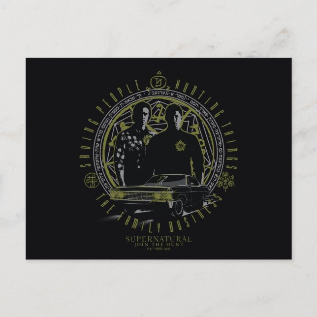 Supernatural Winchester Brothers Family Business Postcard (Front)