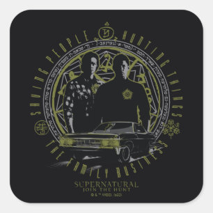 Supernatural Winchester Brothers Family Business Square Sticker
