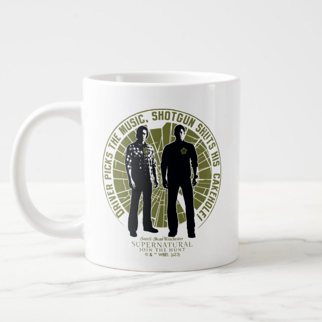Supernatural Winchester Brothers "Shotgun" Large Coffee Mug (Left)
