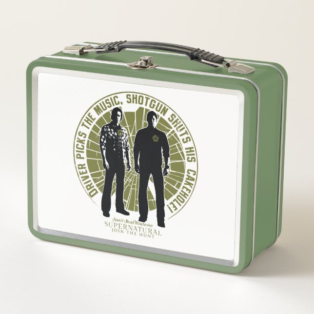 Supernatural Winchester Brothers "Shotgun" Metal Lunch Box (Front)