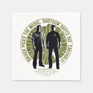 Supernatural Winchester Brothers "Shotgun" Napkin