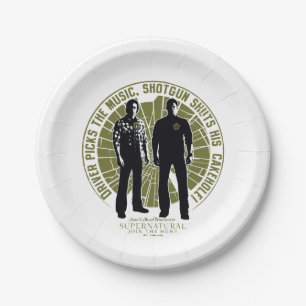 Supernatural Winchester Brothers "Shotgun" Paper Plate