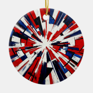 Supernova Pop – Abstract Geometric Explosion Ceramic Tree Decoration