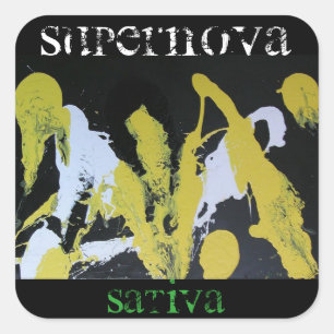 SUPERNOVA SATIVA SQUARE STICKER