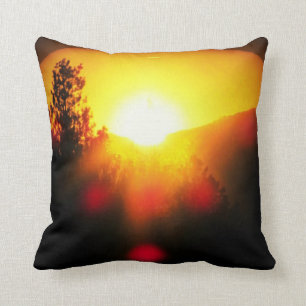 Supernova sunset cushion