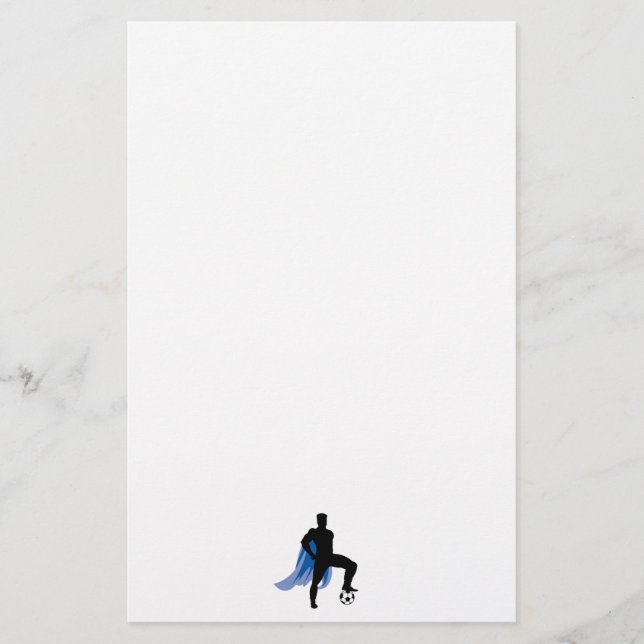 supero hero soccer player stationery (Front)