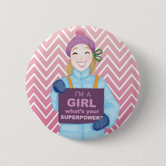 Superpower 6 Cm Round Badge