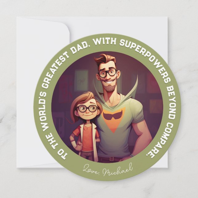 Superpower Superdad | Father's Day Holiday Card (Front)