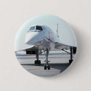 Supersonic Concorde 6 Cm Round Badge