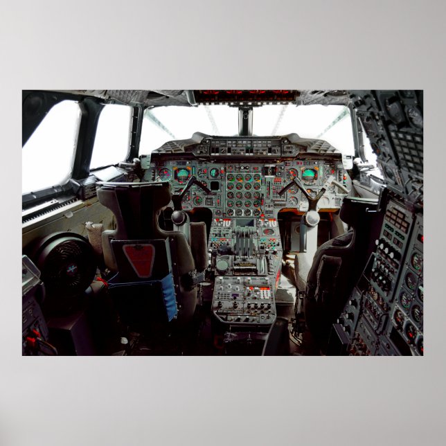 SUPERSONIC CONCORDE JET COCKPIT POSTER (Front)