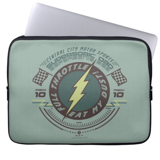 Supersonic Dad - Central City Motor Sports Laptop Sleeve (Front)