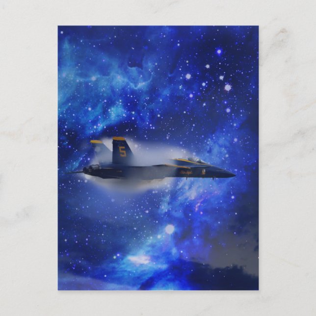 Supersonic sound barrier jet postcard (Front)