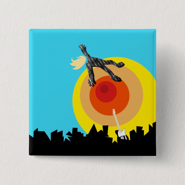 supersonic spaceman eurovision uk sam 15 cm square badge (Front)