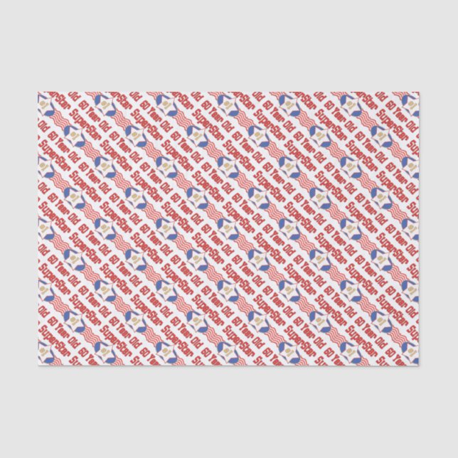 Superstar 60th Birthday Tissue Paper (Front)
