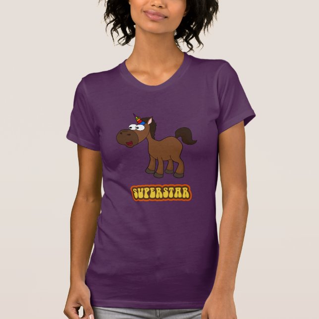 Superstar Black Unicorn T-Shirt (Front)