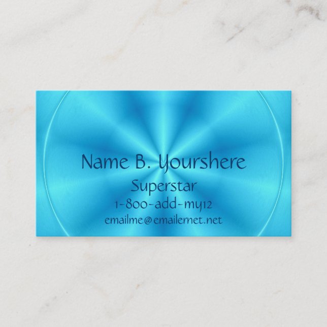 Superstar Blueberry Colour Business Card (Front)