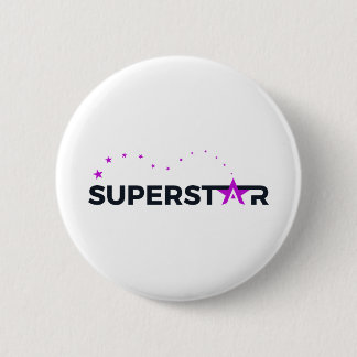 Superstar Bouncing Pink 6 Cm Round Badge
