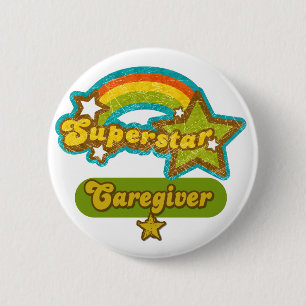 Superstar Caregiver 6 Cm Round Badge