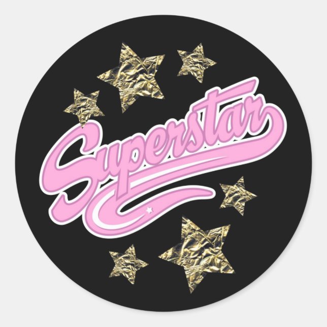 'Superstar' Classic Round Sticker (Front)