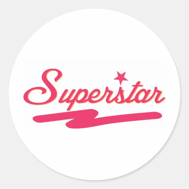 Superstar Classic Round Sticker (Front)