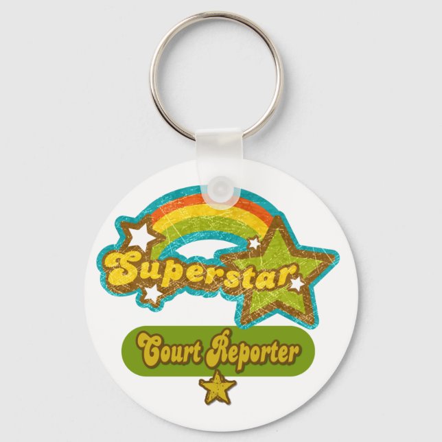 Superstar Court Reporter Key Ring (Front)