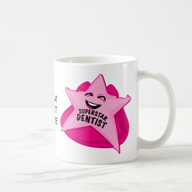 superstar dentist customisable mug! coffee mug (Right)