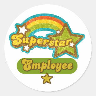 Superstar Employee Classic Round Sticker