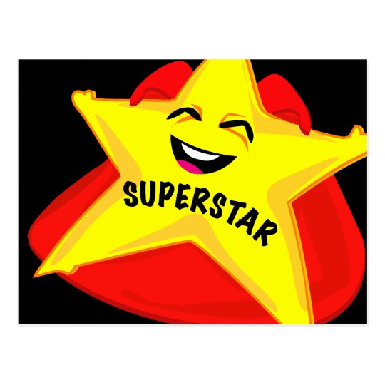 superstar humourous postcard! postcard