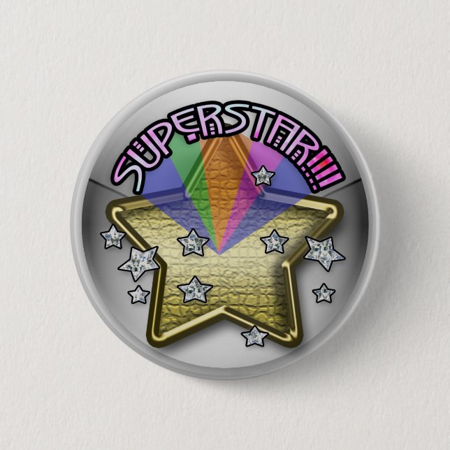 superstar kid 6 cm round badge (Front)