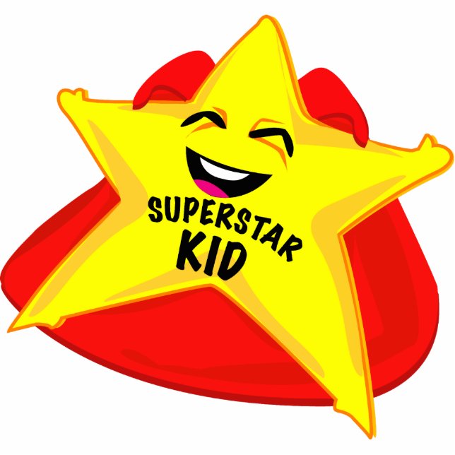 superstar kid funny photo  sculpture! standing photo sculpture (Front)