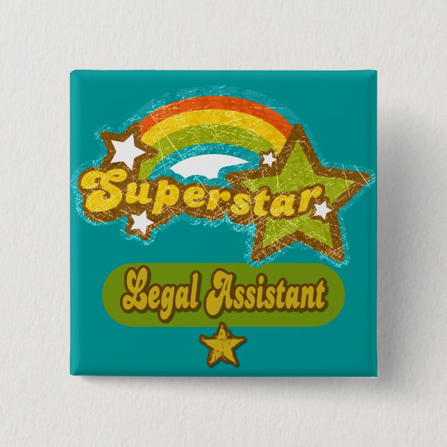 Superstar Legal Assistant 15 Cm Square Badge (Front)