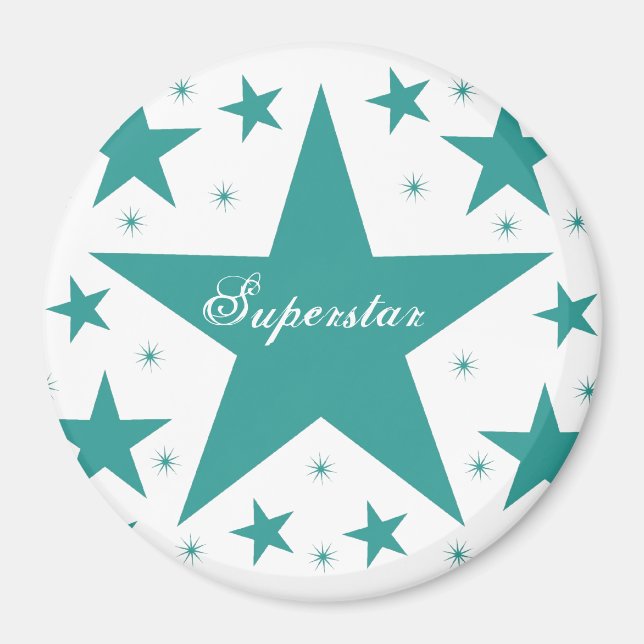Superstar Magnet, Teal Magnet (Front)