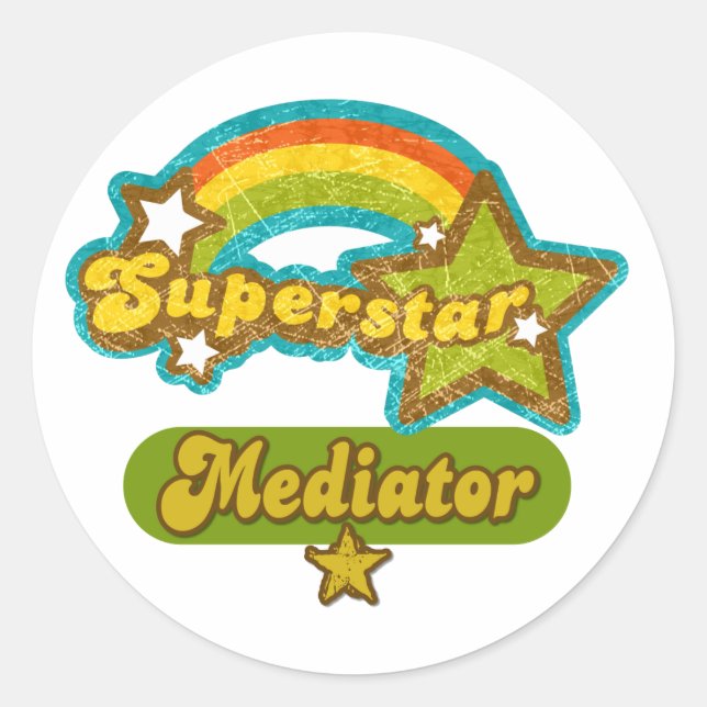 Superstar Mediator Classic Round Sticker (Front)
