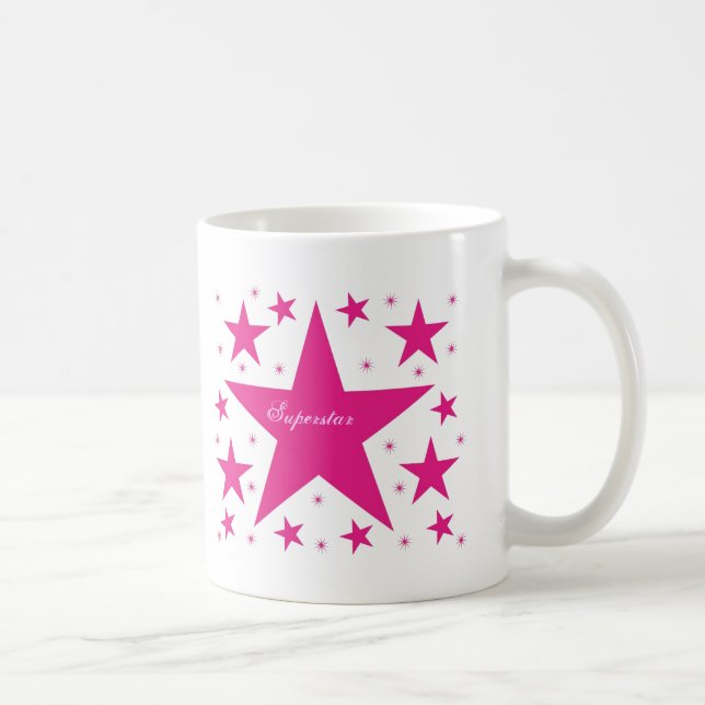 Superstar Mug, Pink Coffee Mug (Right)