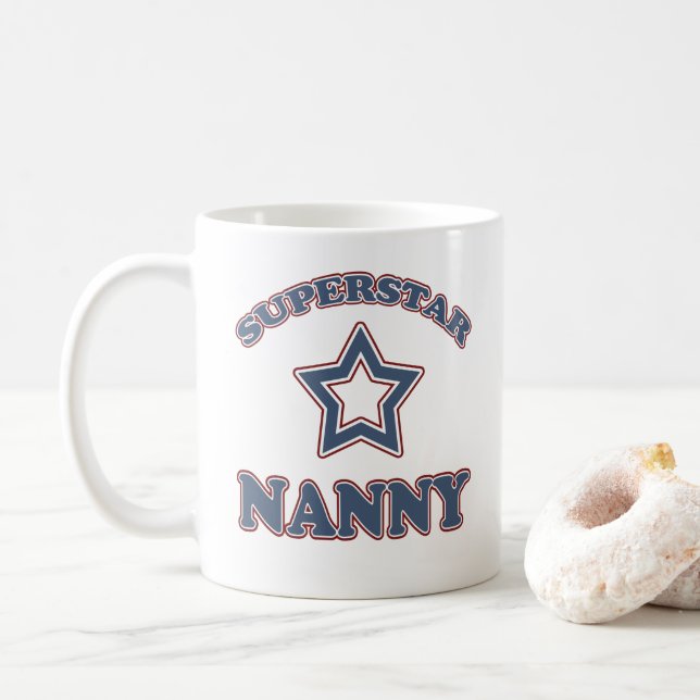 Superstar Nanny Coffee Mug (With Donut)