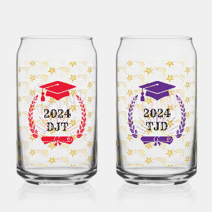 Superstar Pattern Graduation Drinkware Set Can Glass