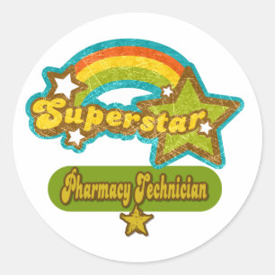 Superstar Pharmacy Technician Classic Round Sticker
