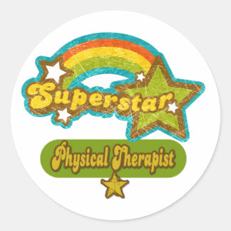 Superstar Physical Therapist Classic Round Sticker