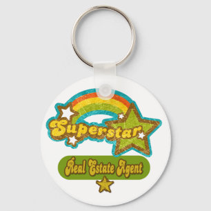 Superstar Real Estate Agent Key Ring