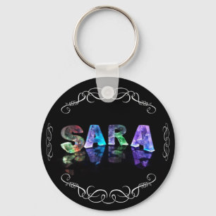 Superstar Sara -  Name in Lights (Photograph) Key Ring